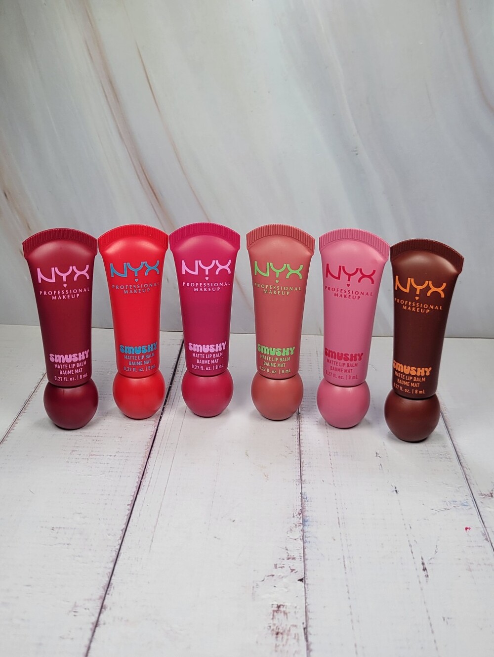 Nyx 6 Piece Smushy Matte Lip Balm Bundle NEW!